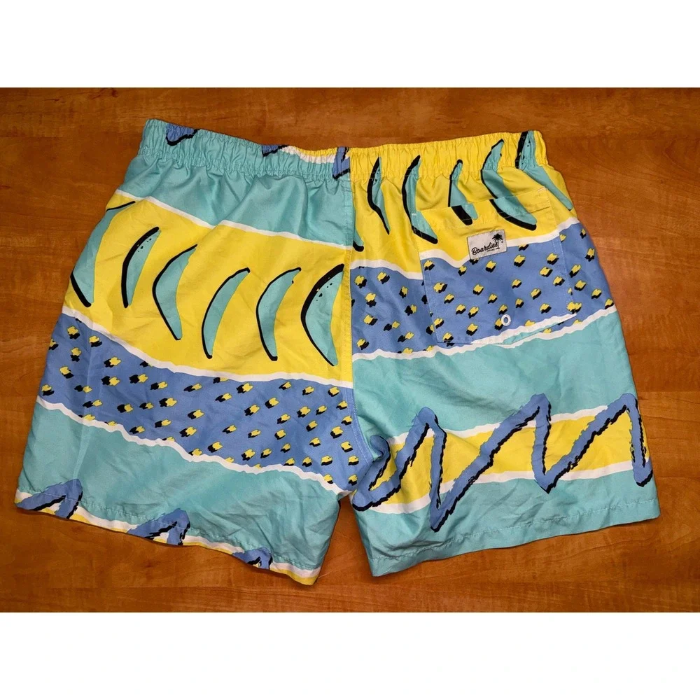 Boardies Apparel Mens XL Swim Trunks Multicolor Geometric Abstract Board Shorts